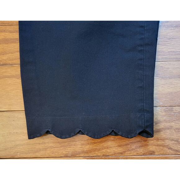 Talbots Slim Crop Curvy Women's 16W Black Flat Front Capri Pants - Picture 11 of 16